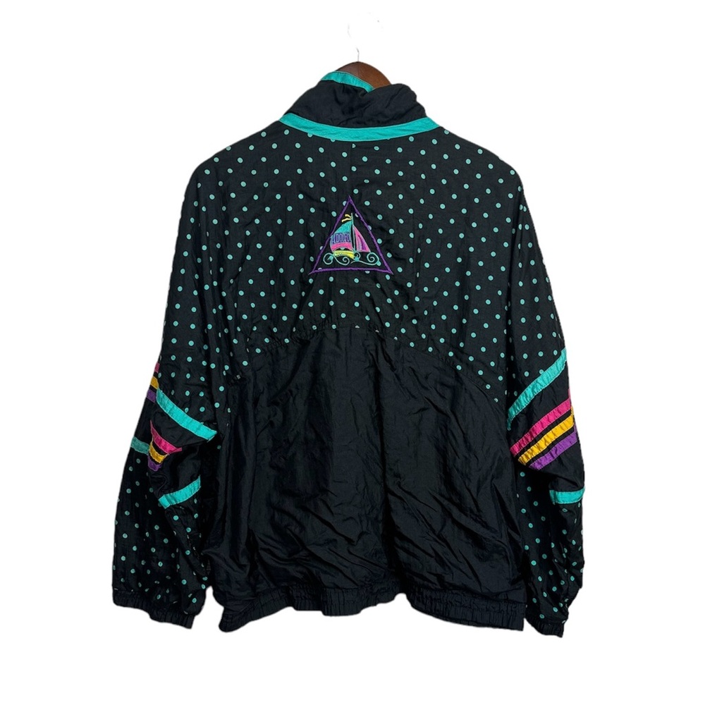 Vintage Adolfo Sport Women’s Windbreaker Jacket Large 90’s Neon Purple Full Zip - Picture 2 of 9
